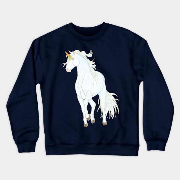 Unicorn Horse Ice Cream Masquerade Crewneck Sweatshirt by BlackBunnyDesignStudio